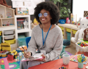 Woman smiling at camera